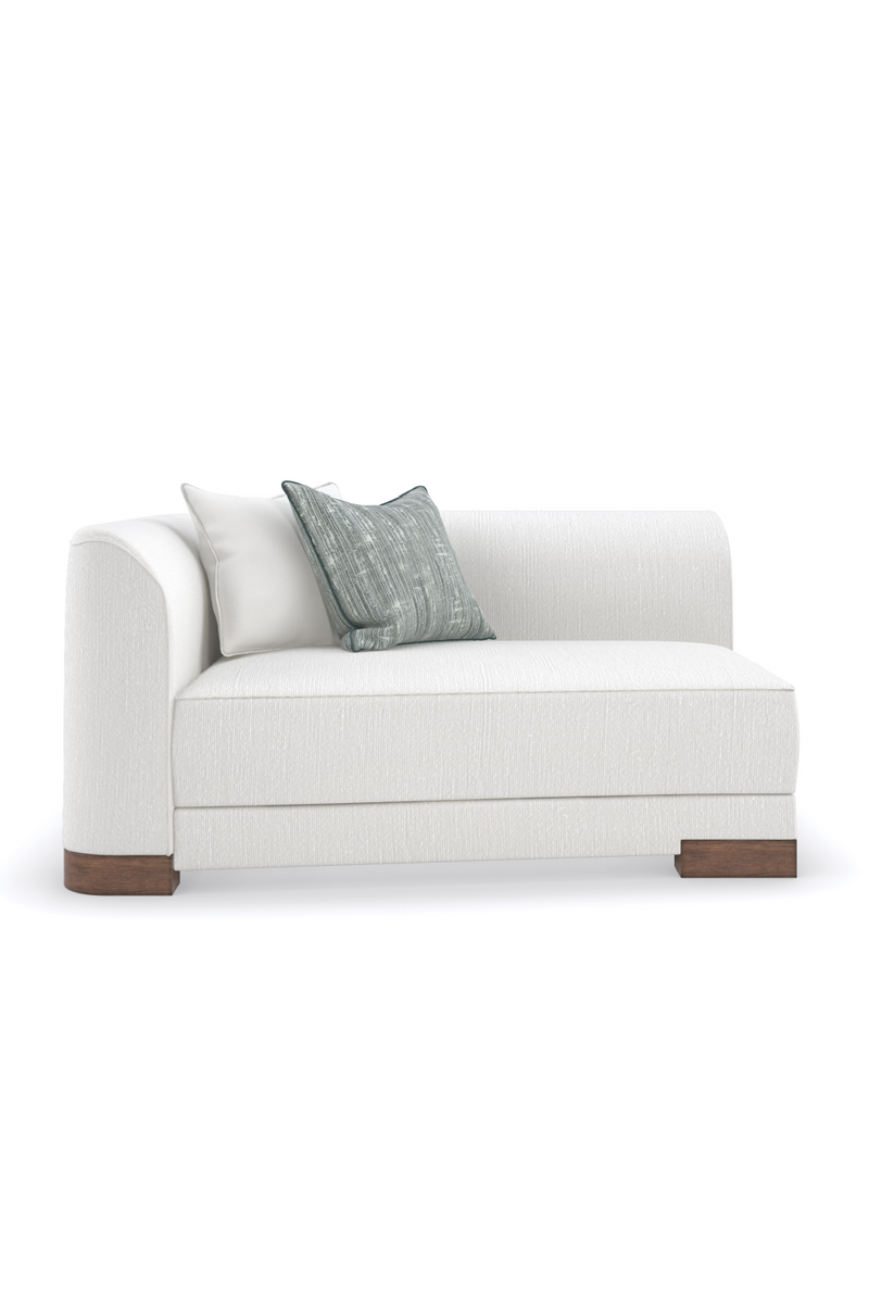 Fauteuil Modulaire en Chenille Blanche | Caracole Lounge Around | OROA.fr