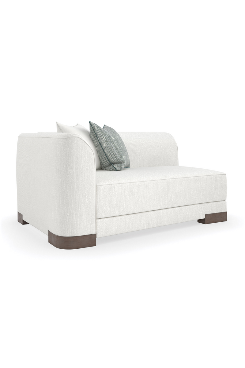 Fauteuil Modulaire en Chenille Blanche | Caracole Lounge Around | OROA.fr