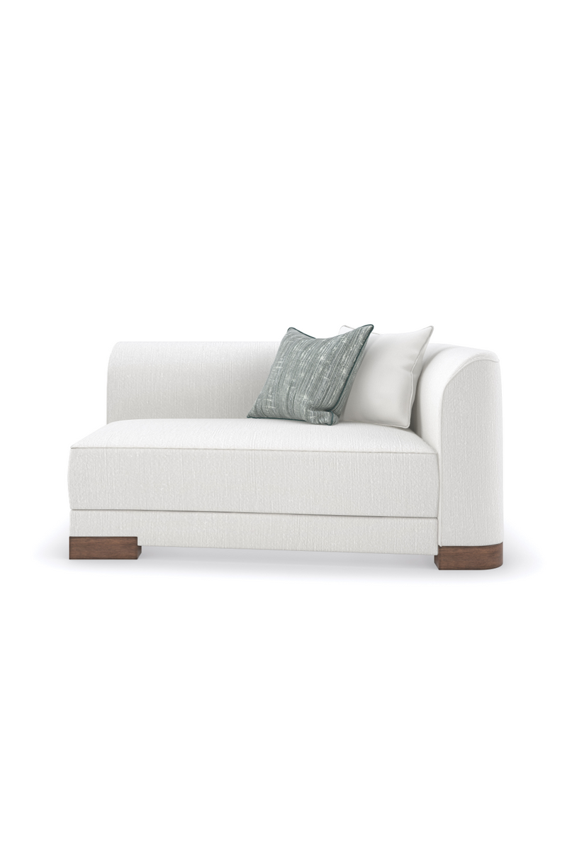 Fauteuil Modulaire en Chenille Blanche | Caracole Lounge Around | OROA.fr
