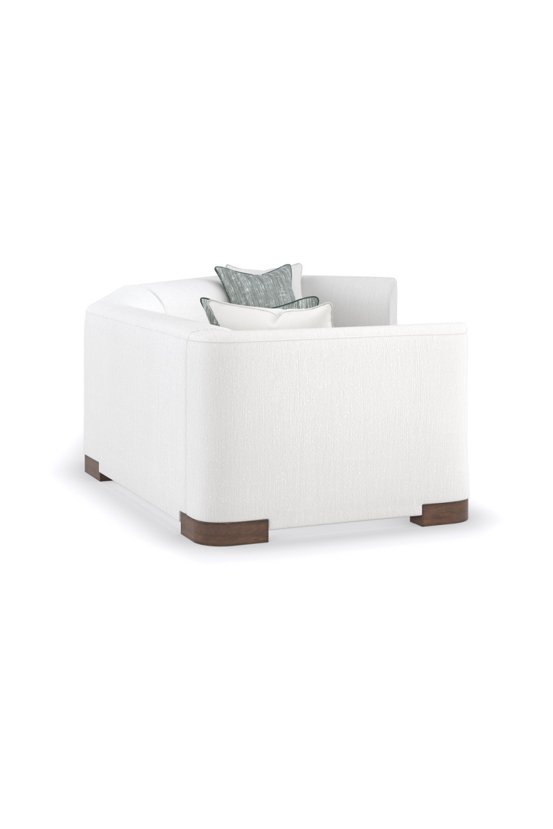Fauteuil Modulaire en Chenille Blanche | Caracole Lounge Around | OROA.fr