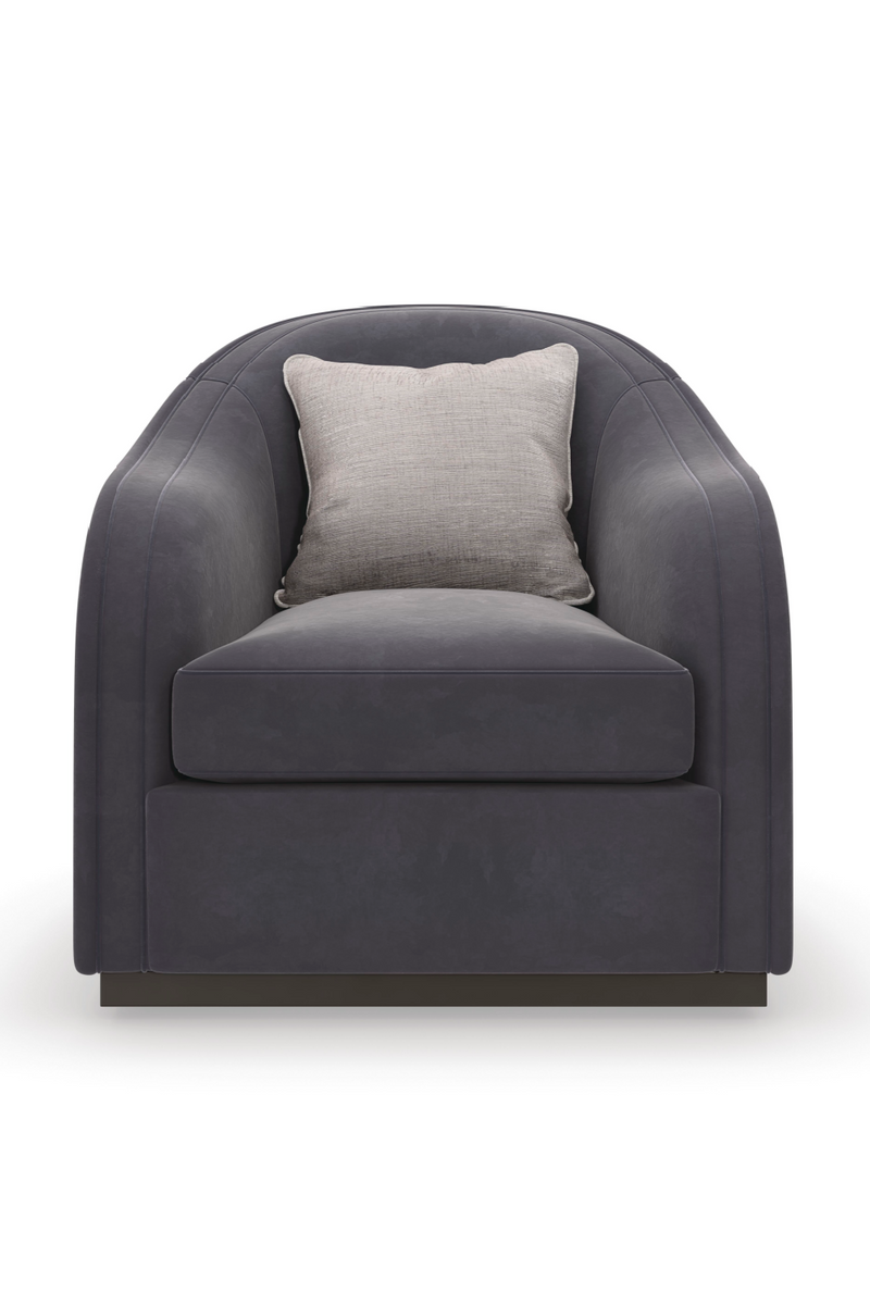 Fauteuil Club en Velours Gris Foncé | Caracole Eclipse | Oroa.fr