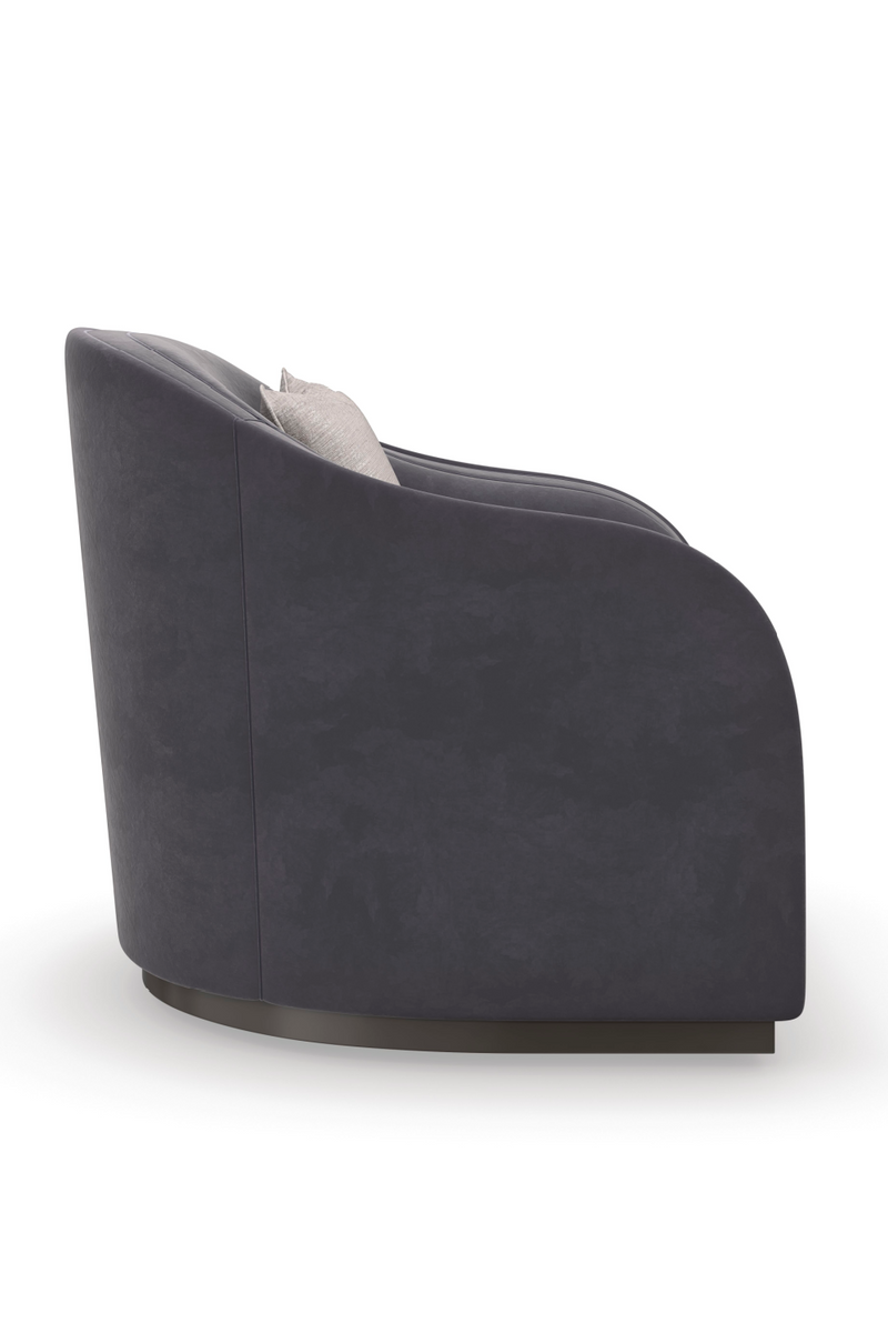 Fauteuil Club en Velours Gris Foncé | Caracole Eclipse | Oroa.fr