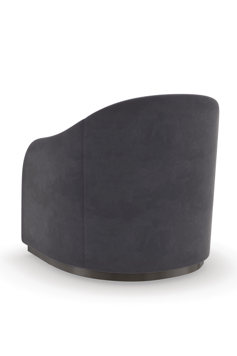 Fauteuil Club en Velours Gris Foncé | Caracole Eclipse | Oroa.fr