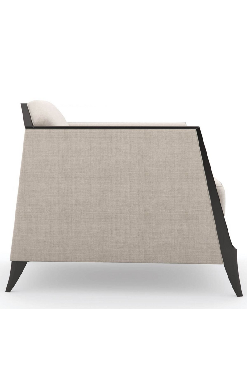 Fauteuil en tissu beige | Caracole Outline | Meubleluxe.fr