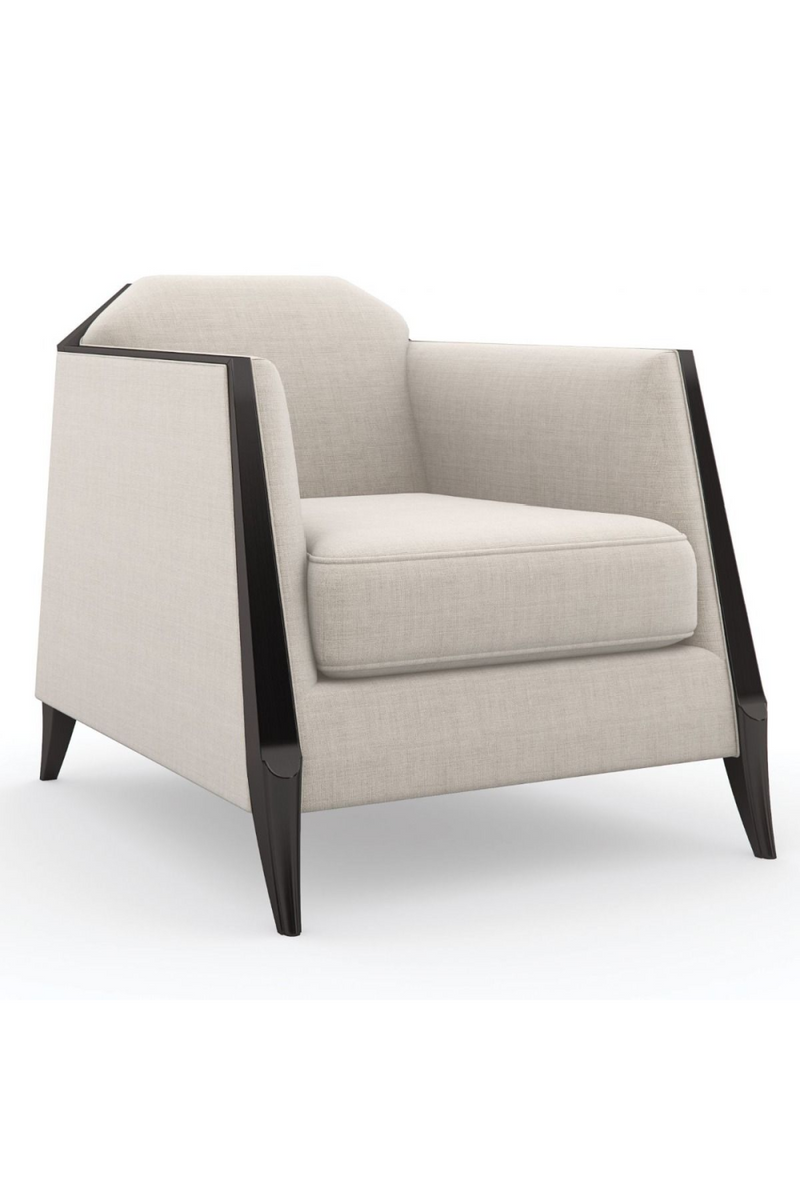 Fauteuil en tissu beige | Caracole Outline | Meubleluxe.fr