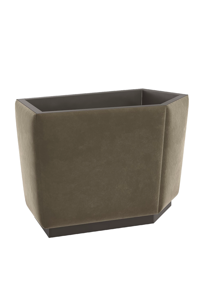 Ottoman de Rangement en Mohair | Caracole Pollux | Oroa.fr