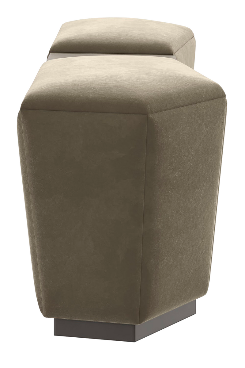 Ottoman de Rangement en Mohair | Caracole Pollux