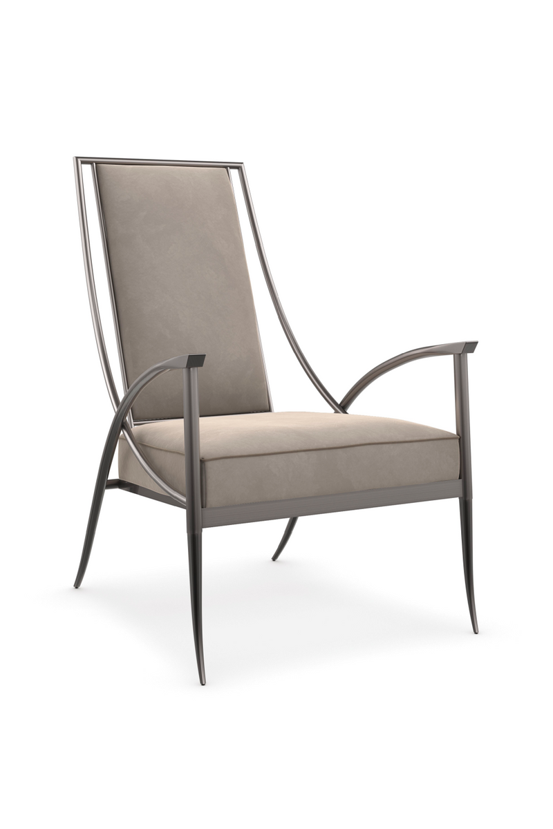 Fauteuil en acier inoxydable fumé | Caracole Mantis | Oroa.fr