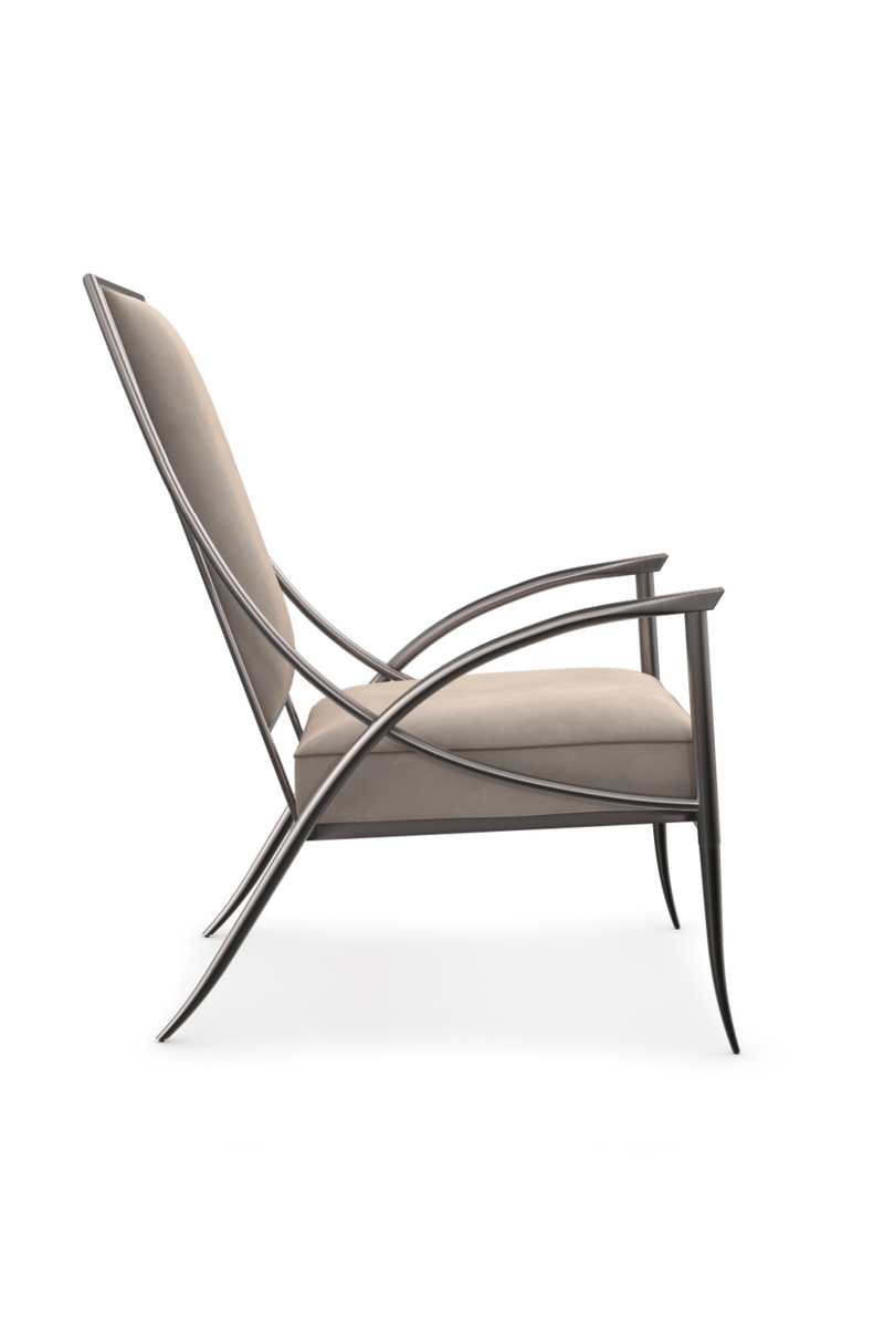 Fauteuil en acier inoxydable fumé | Caracole Mantis | Oroa.fr