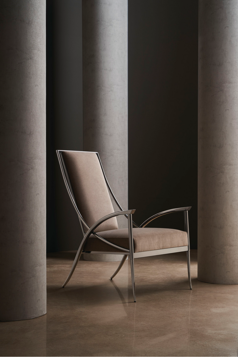 Fauteuil en acier inoxydable fumé | Caracole Mantis | Oroa.fr