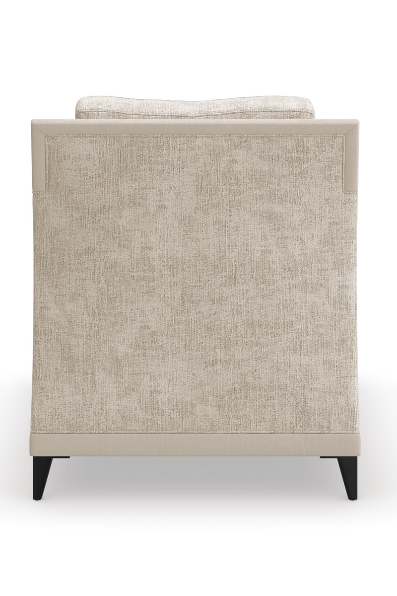 Fauteuil lounge en chenille beige | Caracole Limitless | OROA.fr