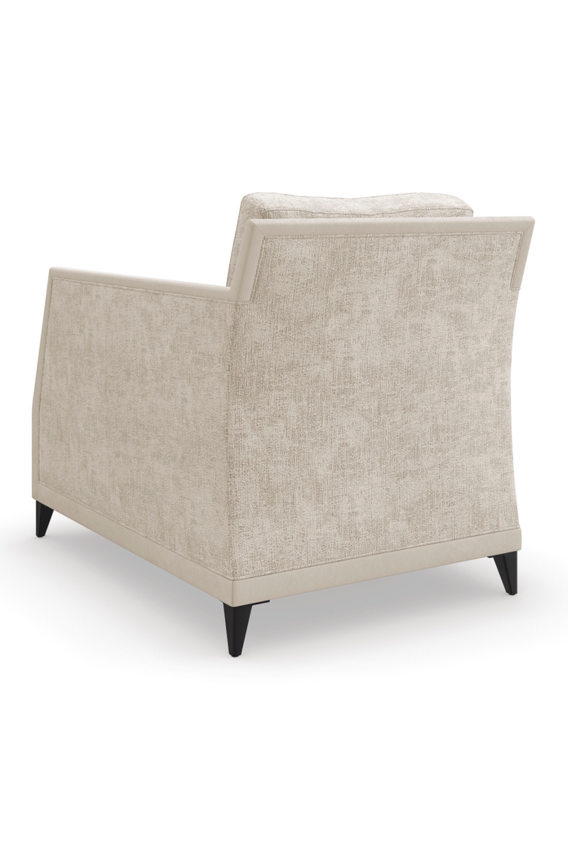 Fauteuil lounge en chenille beige | Caracole Limitless | OROA.fr