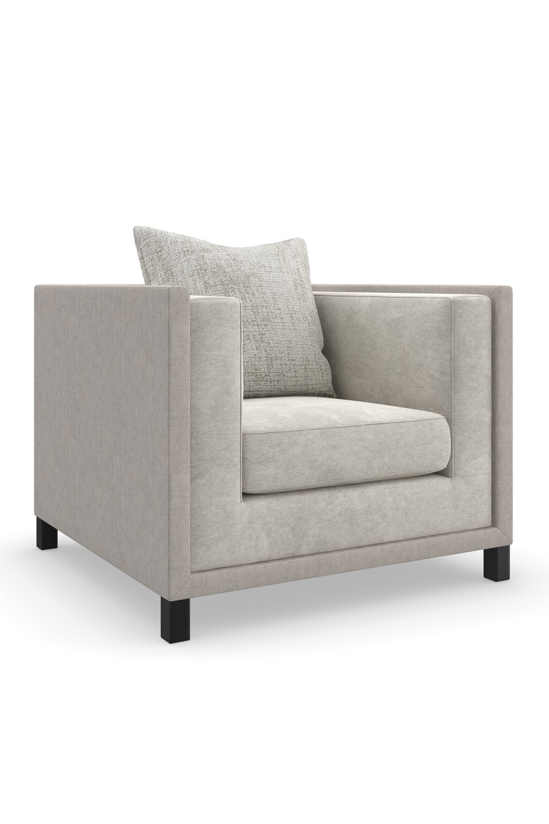 Fauteuil Lounge Gris Clair | Caracole Tuxedo | OROA.fr