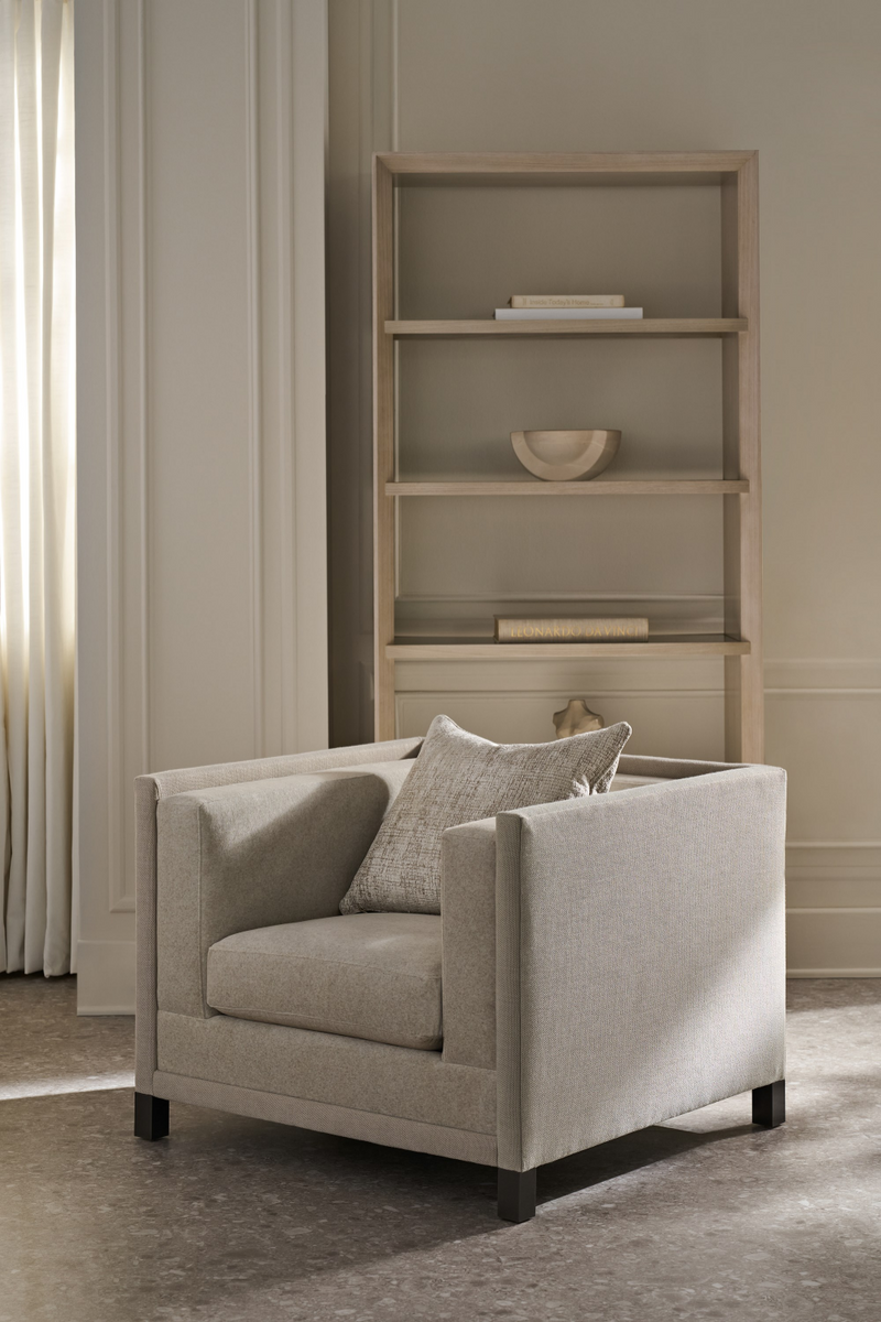 Fauteuil Lounge Gris Clair | Caracole Tuxedo | OROA.fr