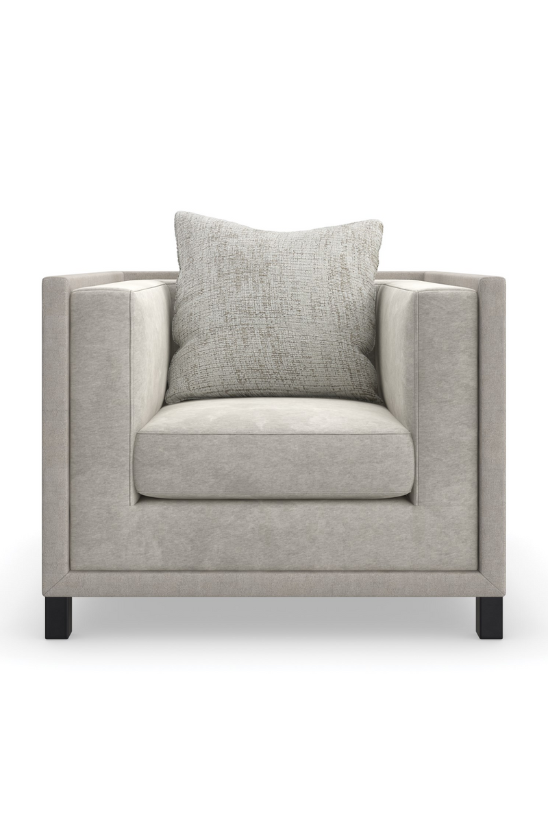Fauteuil Lounge Gris Clair | Caracole Tuxedo | OROA.fr