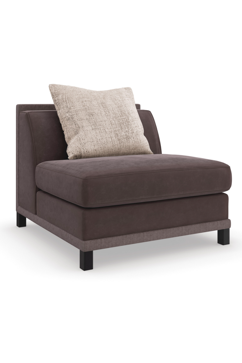 Fauteuil d’Angle Rembourré Marron | Caracole Tuxedo | OROA.fr