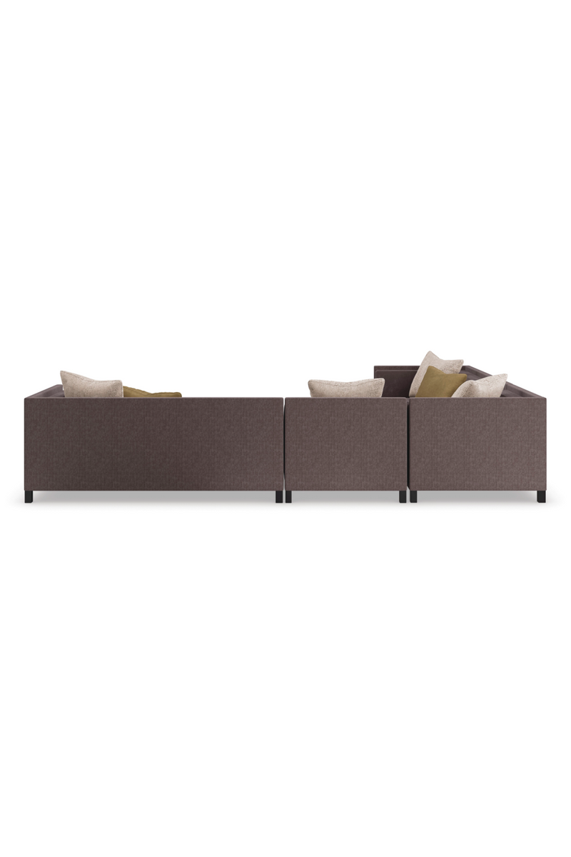 Fauteuil d’Angle Rembourré Marron | Caracole Tuxedo | OROA.fr