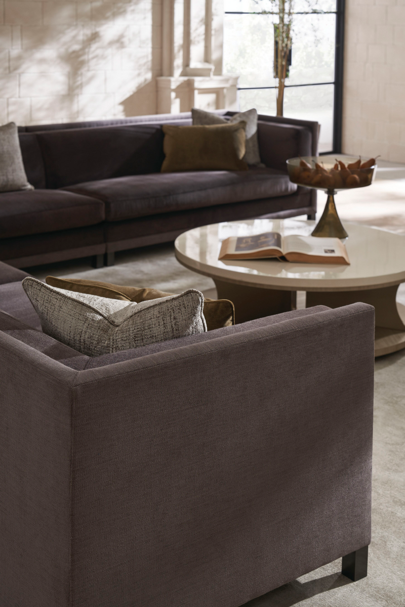 Fauteuil d’Angle Rembourré Marron | Caracole Tuxedo | OROA.fr