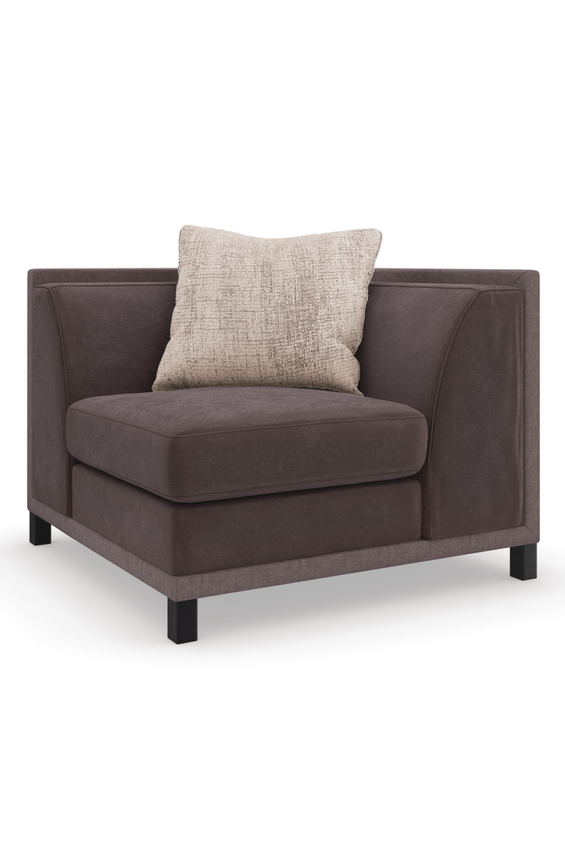 Fauteuil d’Angle Rembourré Marron | Caracole Tuxedo | OROA.fr