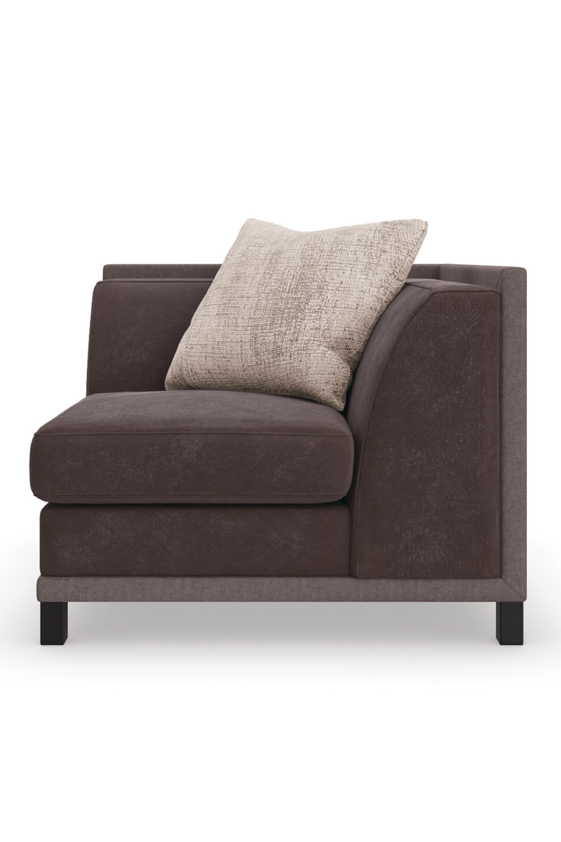 Fauteuil d’Angle Rembourré Marron | Caracole Tuxedo | OROA.fr