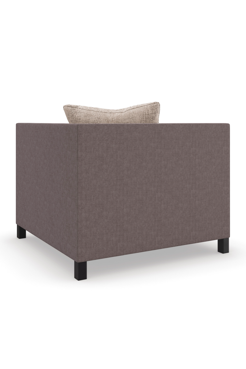 Fauteuil d’Angle Rembourré Marron | Caracole Tuxedo | OROA.fr