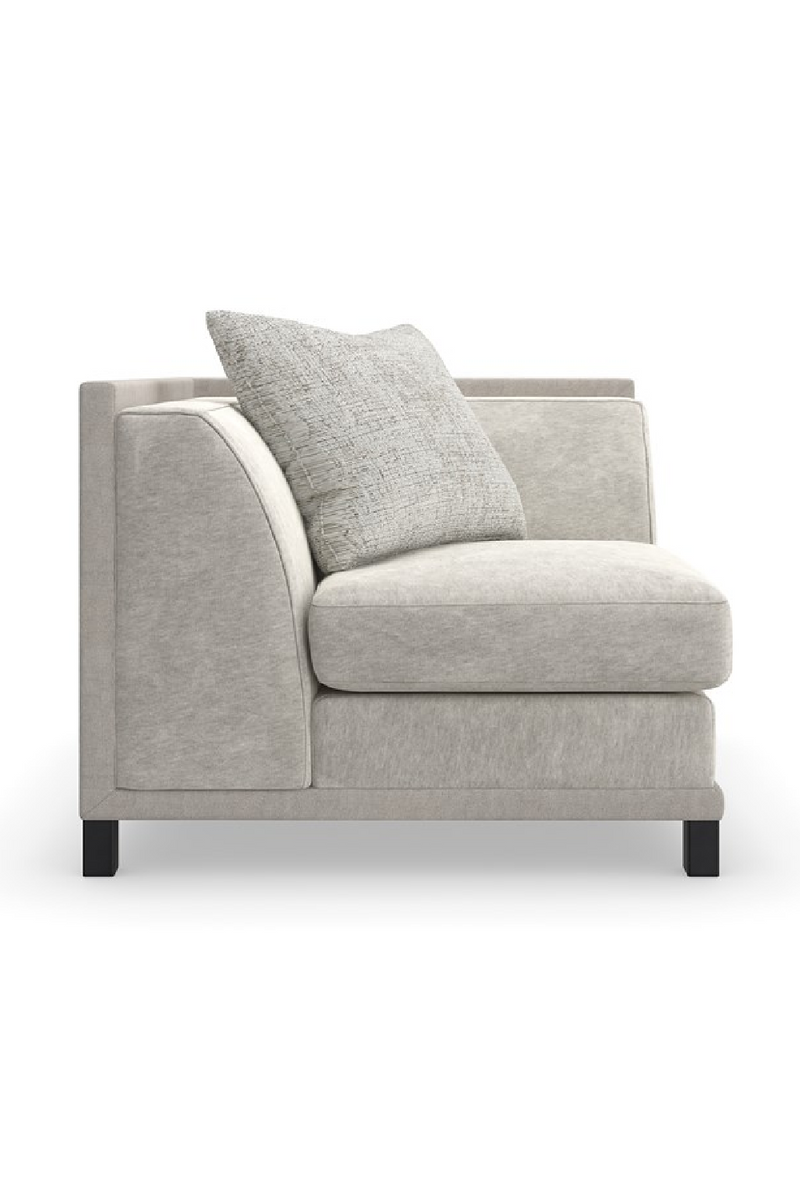 Fauteuil d’Angle Gris Clair | Caracole Tuxedo | OROA.fr