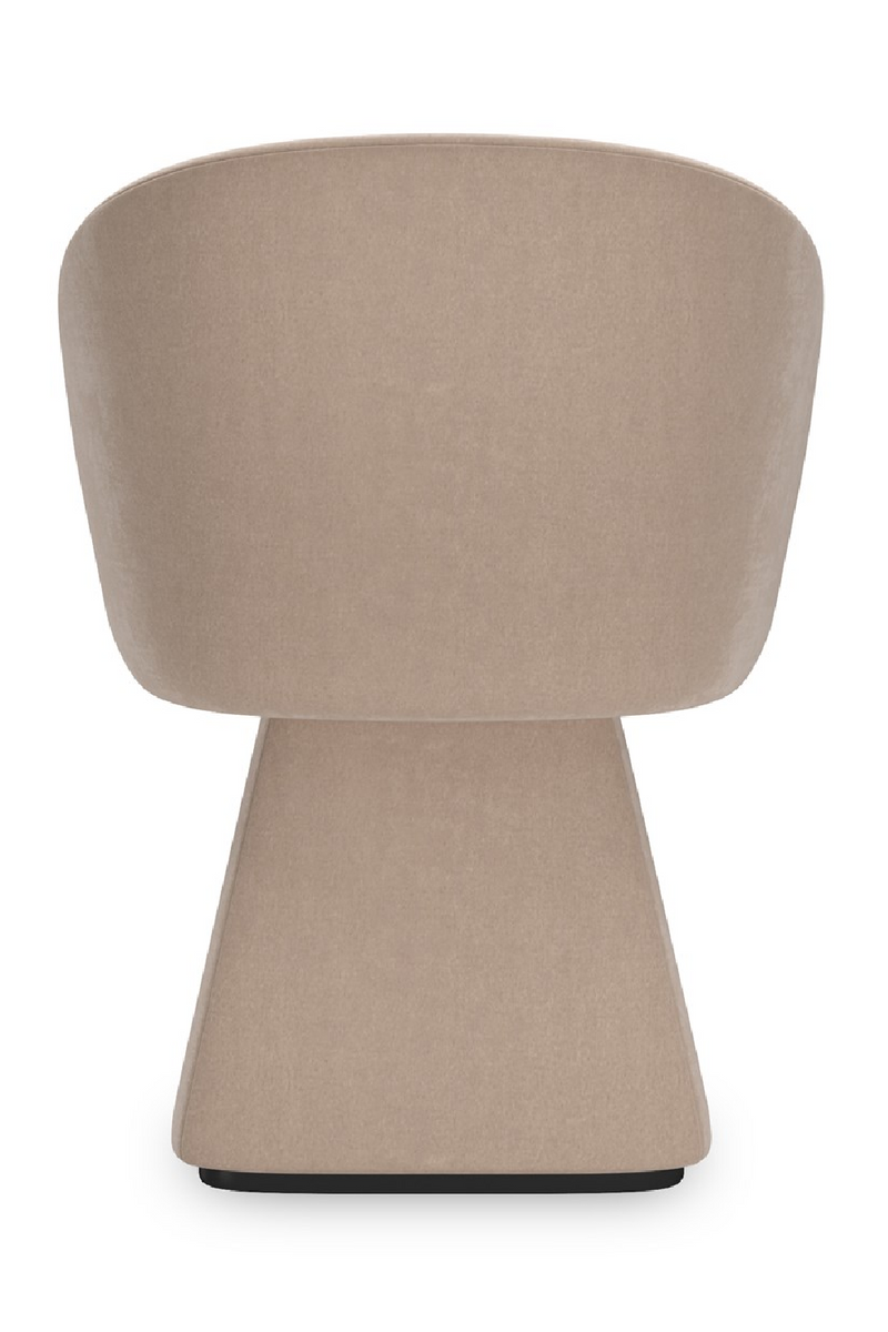 Fauteuil pivotant en velours taupe | Caracole Vuelta | OROA.fr