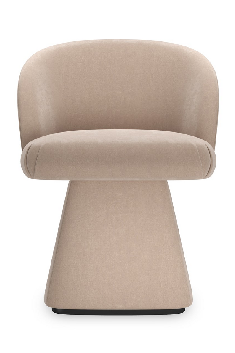 Fauteuil pivotant en velours taupe | Caracole Vuelta | OROA.fr