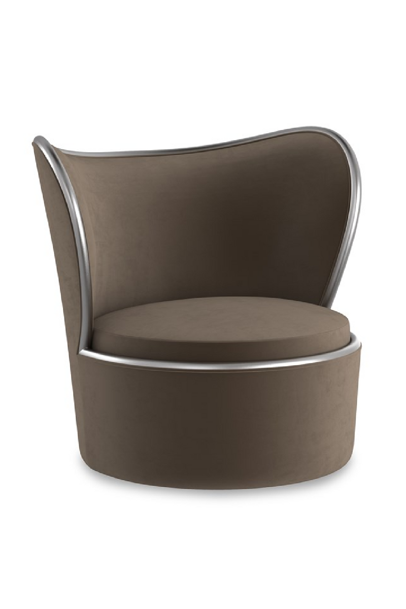 Fauteuil pivotant taupe foncé | Caracole Mariposa | OROA.fr