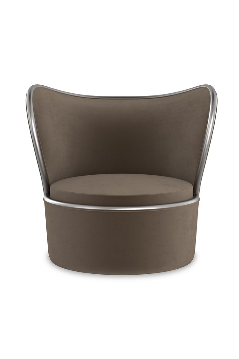 Fauteuil pivotant taupe foncé | Caracole Mariposa | OROA.fr
