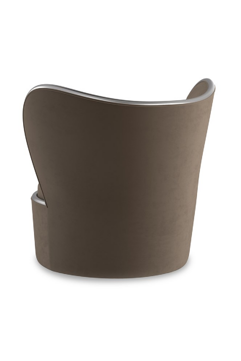Fauteuil pivotant taupe foncé | Caracole Mariposa | OROA.fr