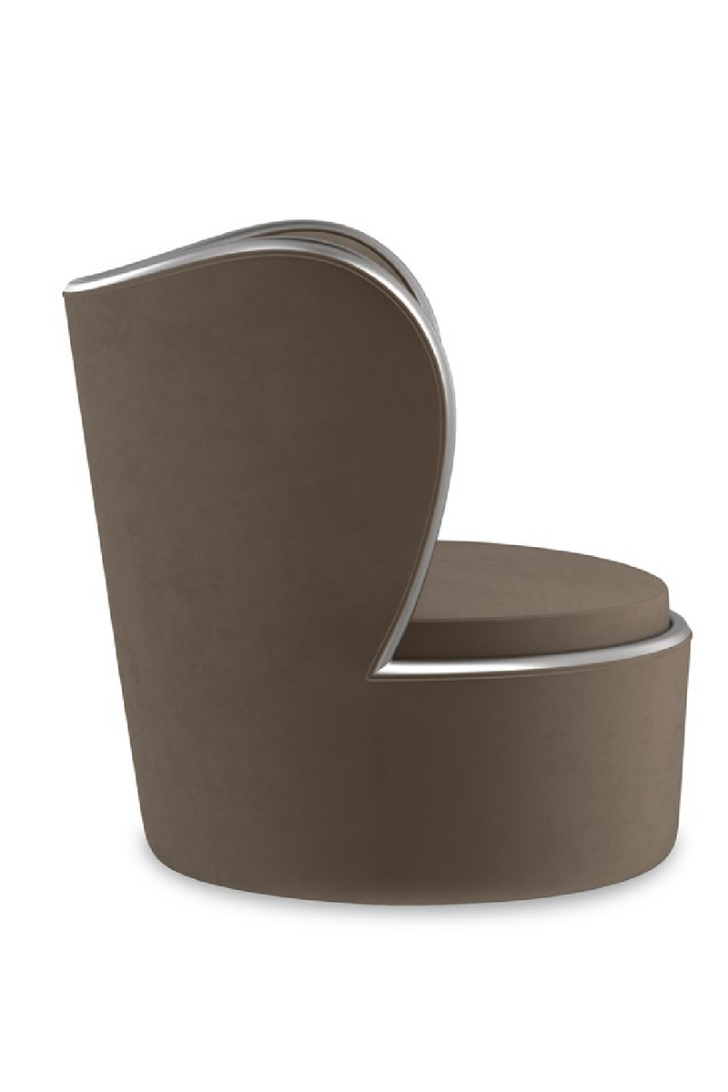 Fauteuil pivotant taupe foncé | Caracole Mariposa | OROA.fr
