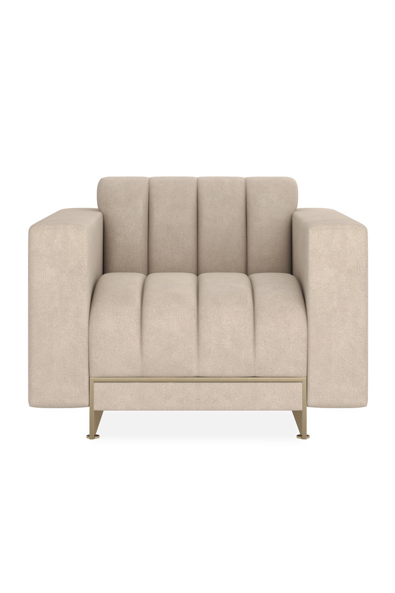 Fauteuil de detente creme a cannelures | Caracole Well Balanced | OROA.fr