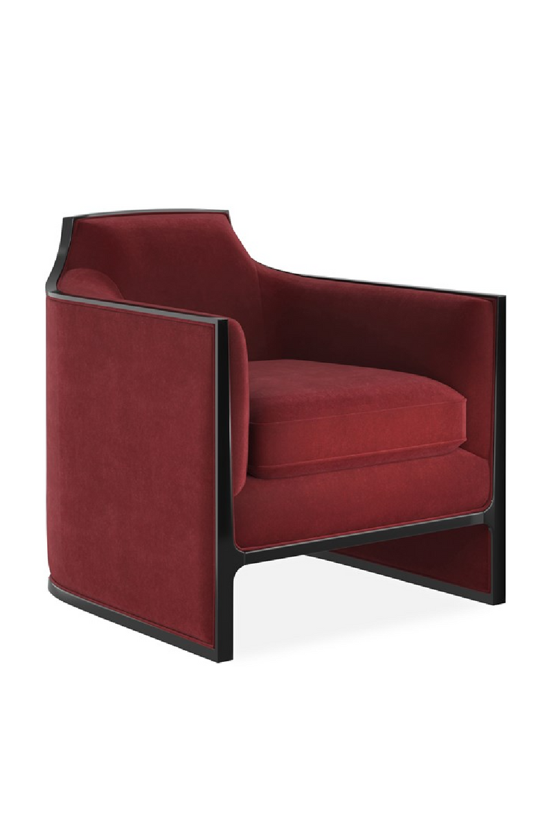 Fauteuil lounge angulaire en velours | Caracole The Cat's Meow | OROA.fr