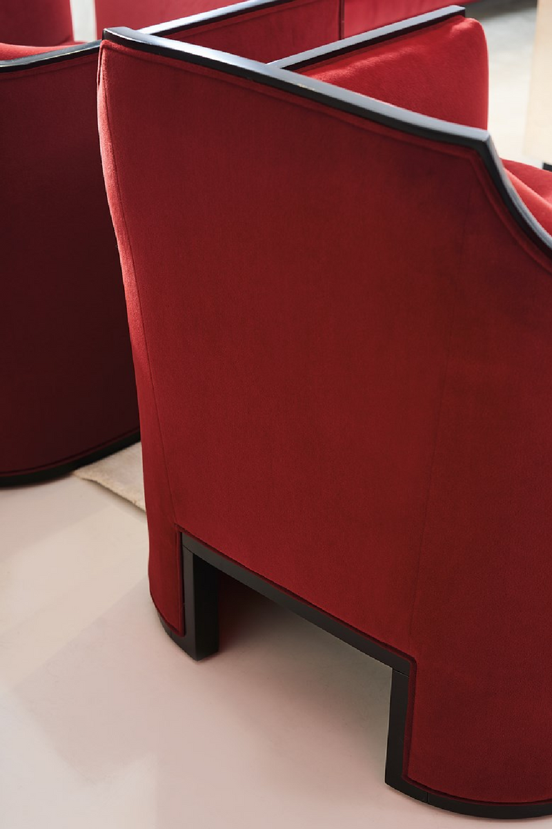 Fauteuil lounge angulaire en velours | Caracole The Cat's Meow | OROA.fr