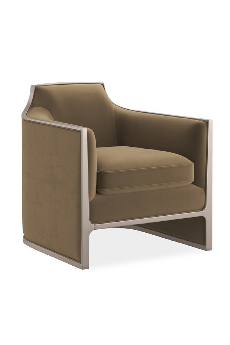 Fauteuil lounge angulaire en velours | Caracole The Cat's Meow | OROA.fr
