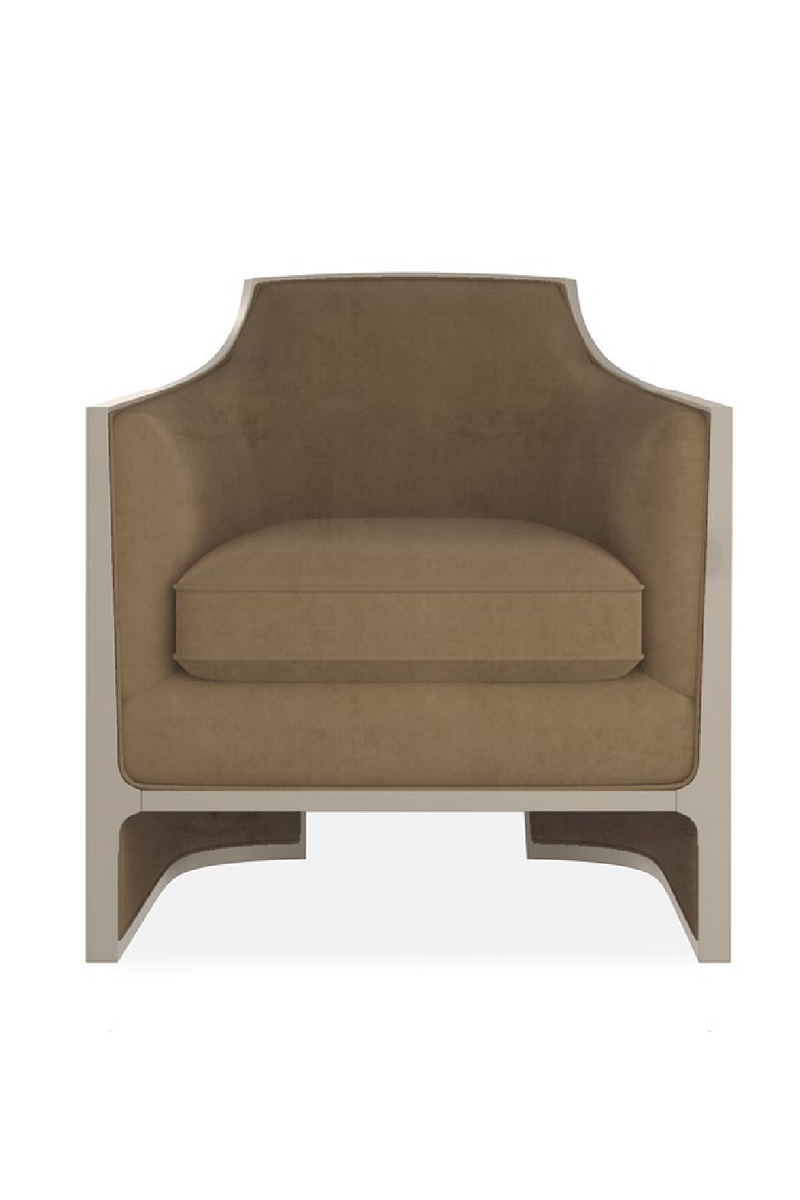 Fauteuil lounge angulaire en velours | Caracole The Cat's Meow | OROA.fr