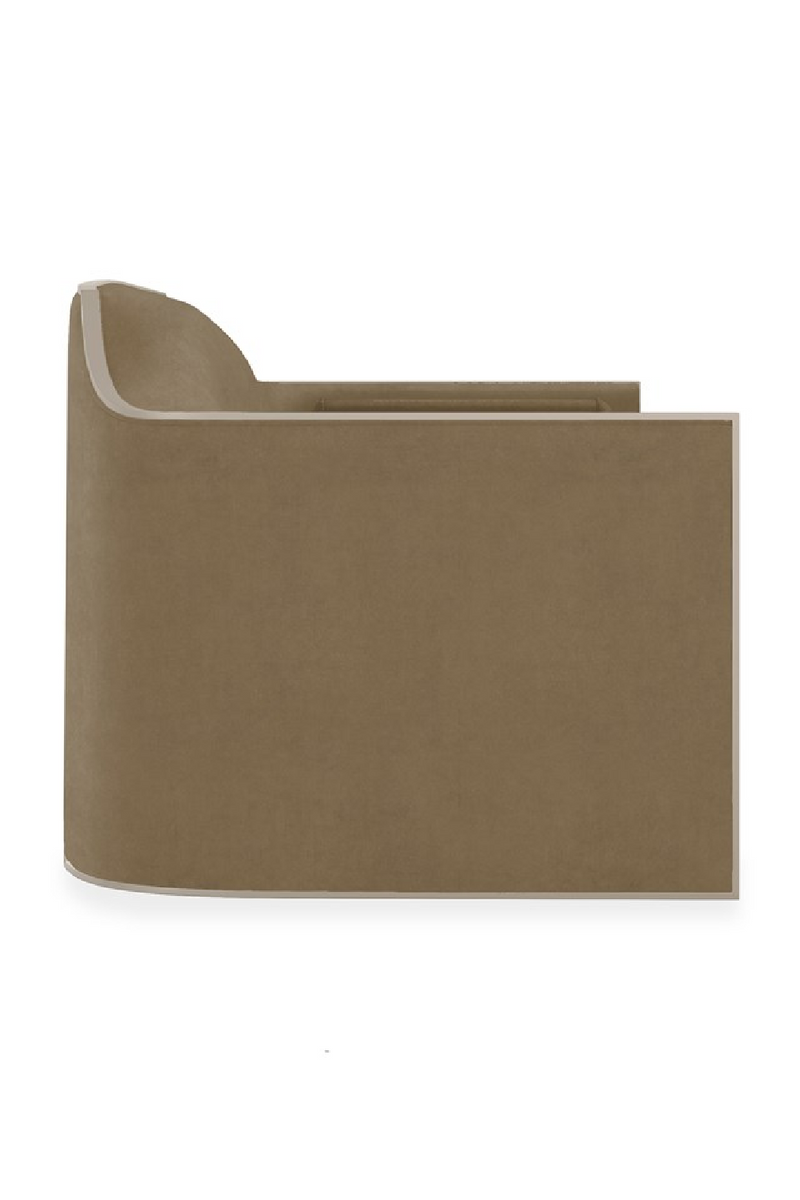 Fauteuil lounge angulaire en velours | Caracole The Cat's Meow | OROA.fr
