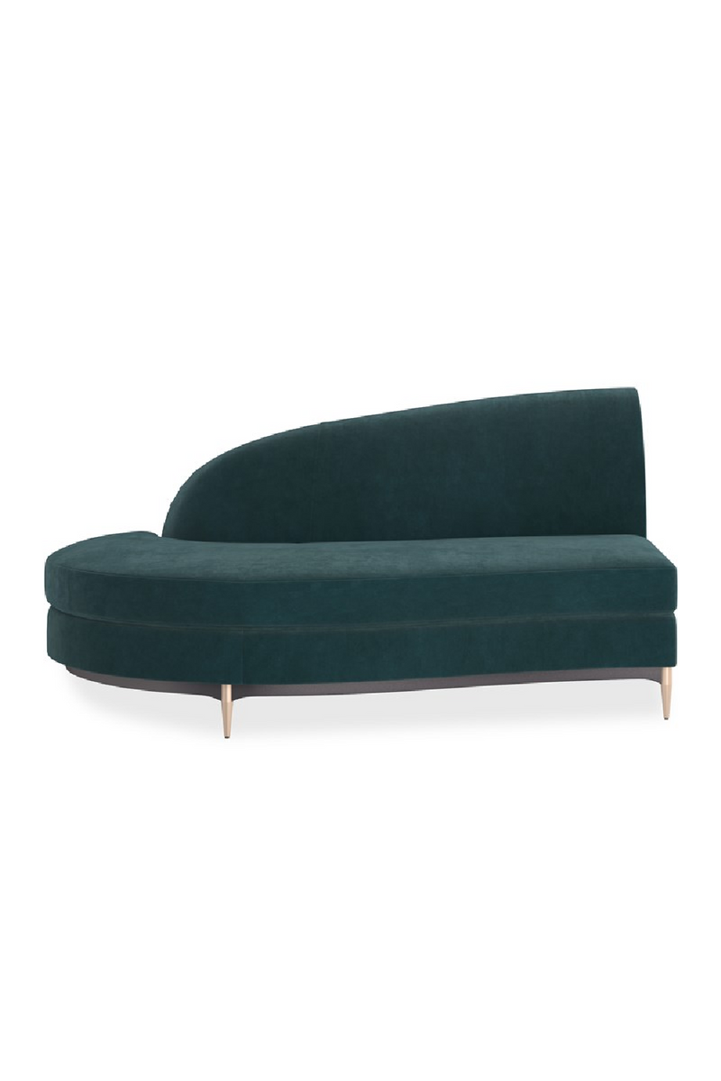 Canape d’Angle en Velours Vert | Caracole Three's Company | OROA.fr