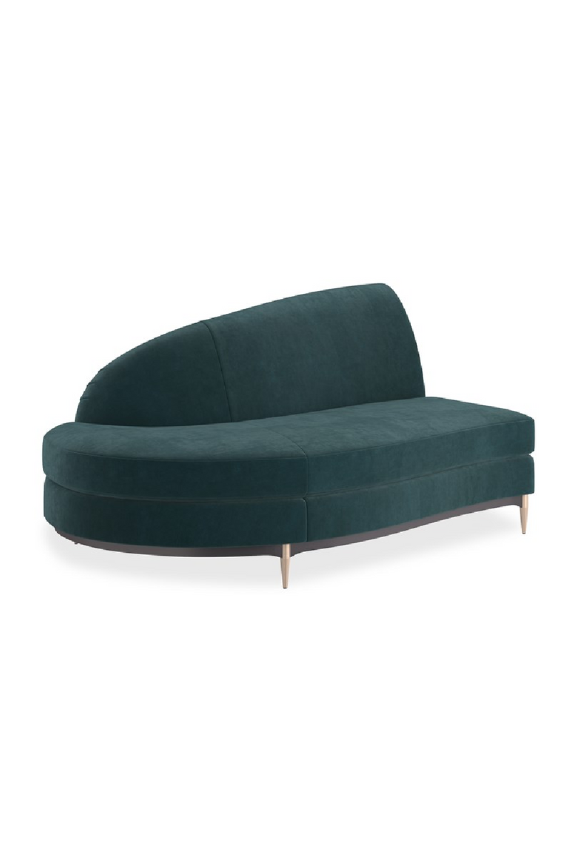 Canape d’Angle en Velours Vert | Caracole Three's Company | OROA.fr