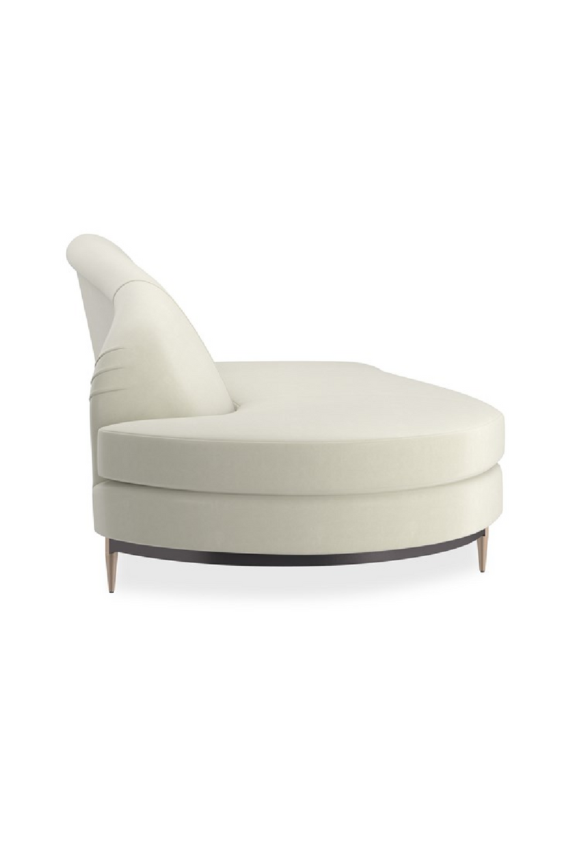 Canape d’Angle en Velours Blanc | Caracole Three's Company | OROA.fr