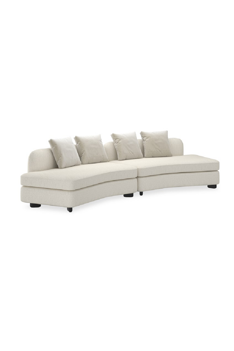 Fauteuil d’Angle en Lin Ivoire | Caracole Lumi | OROA.fr
