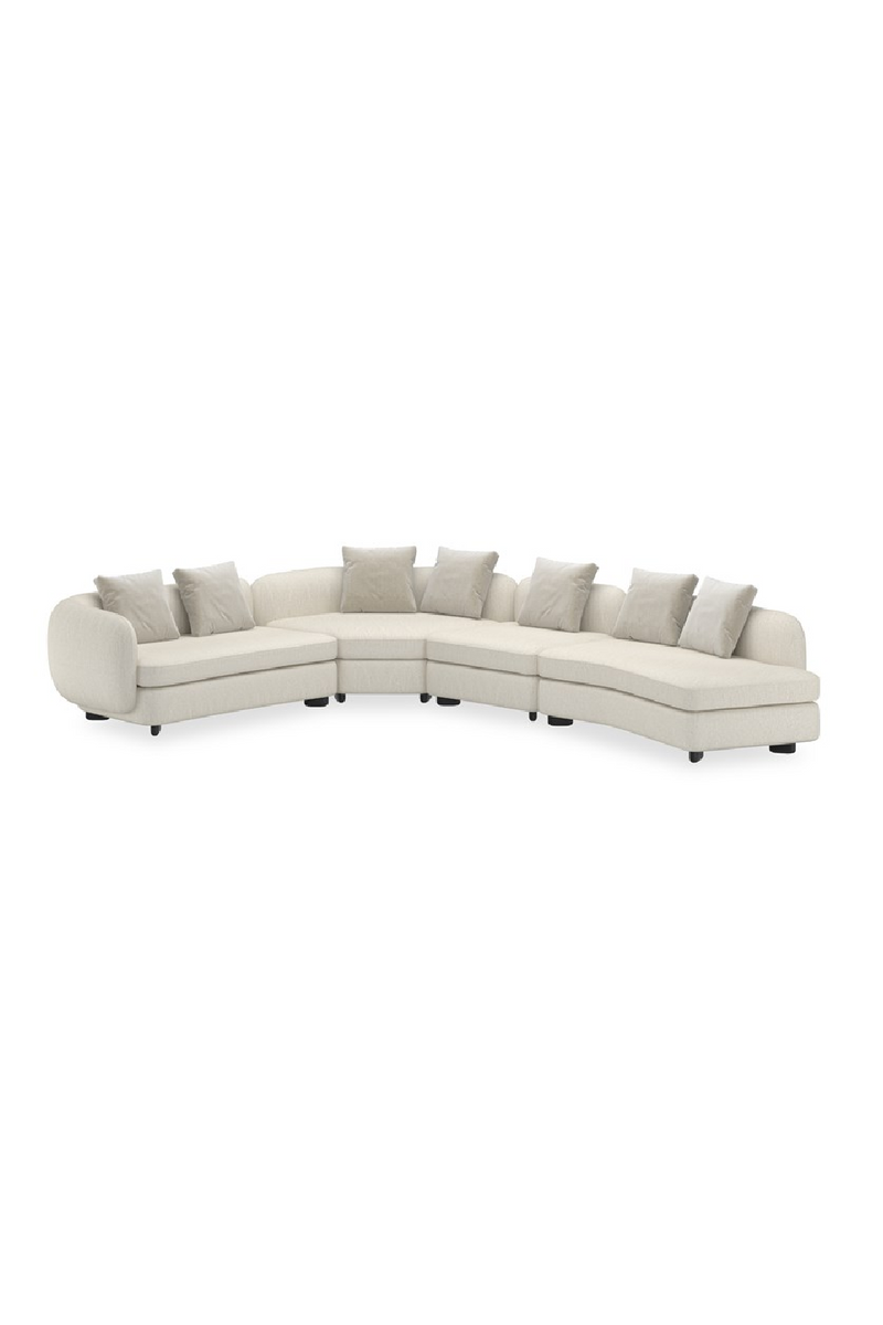 Fauteuil d’Angle en Lin Ivoire | Caracole Lumi | OROA.fr