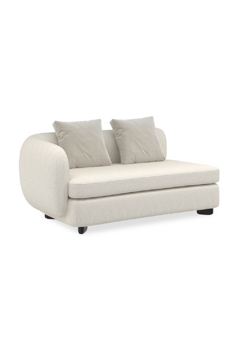 Fauteuil d’Angle en Lin Ivoire | Caracole Lumi | OROA.fr
