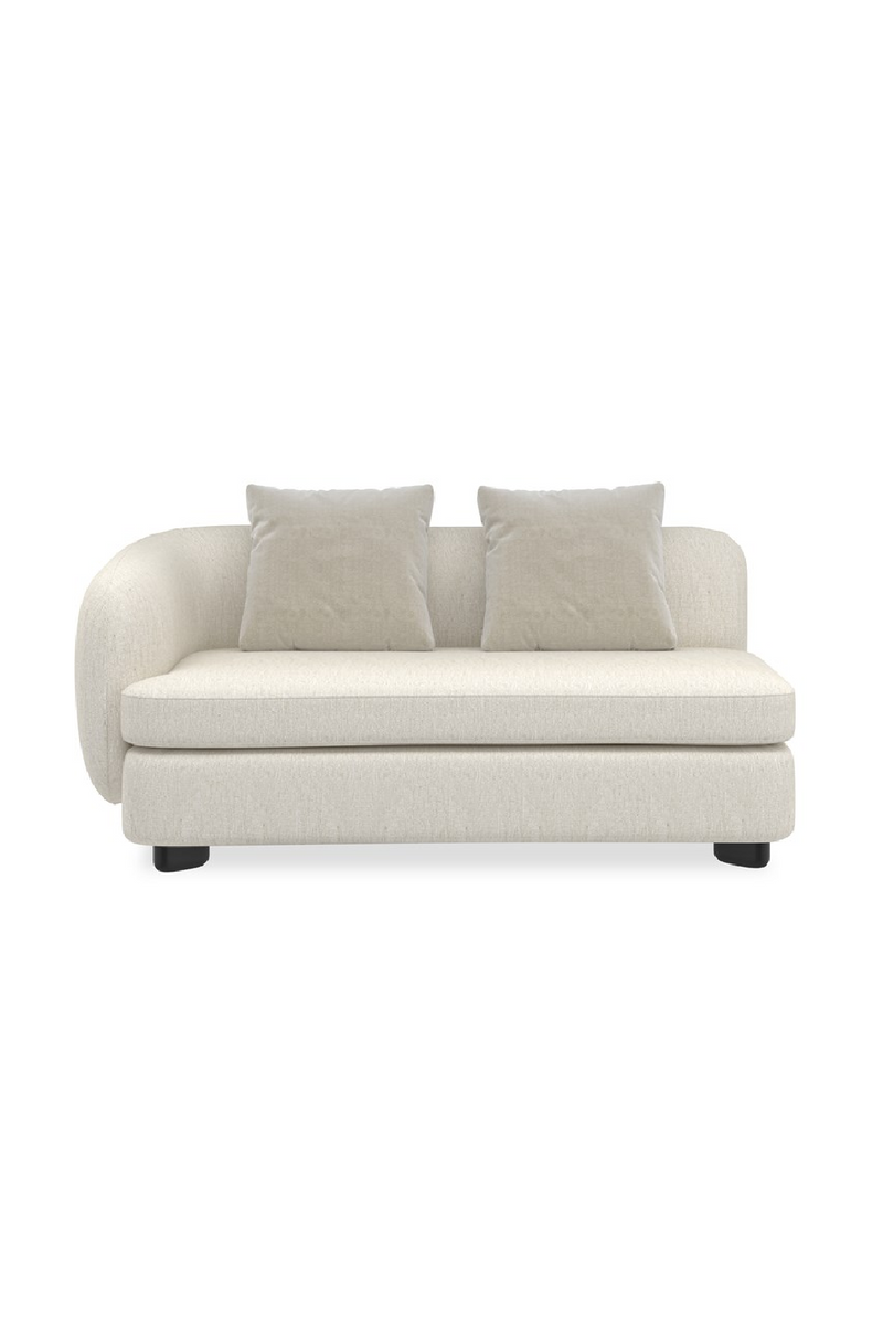 Fauteuil d’Angle en Lin Ivoire | Caracole Lumi | OROA.fr