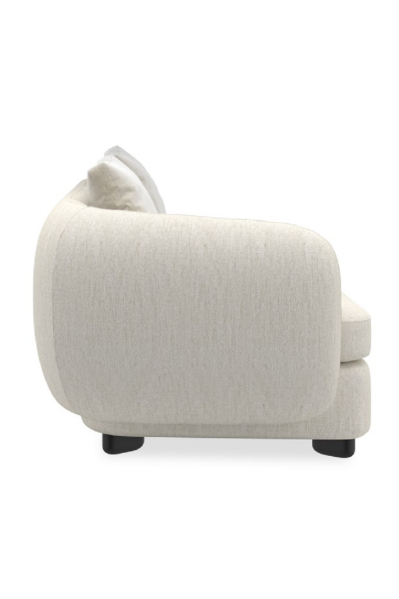 Fauteuil d’Angle en Lin Ivoire | Caracole Lumi | OROA.fr