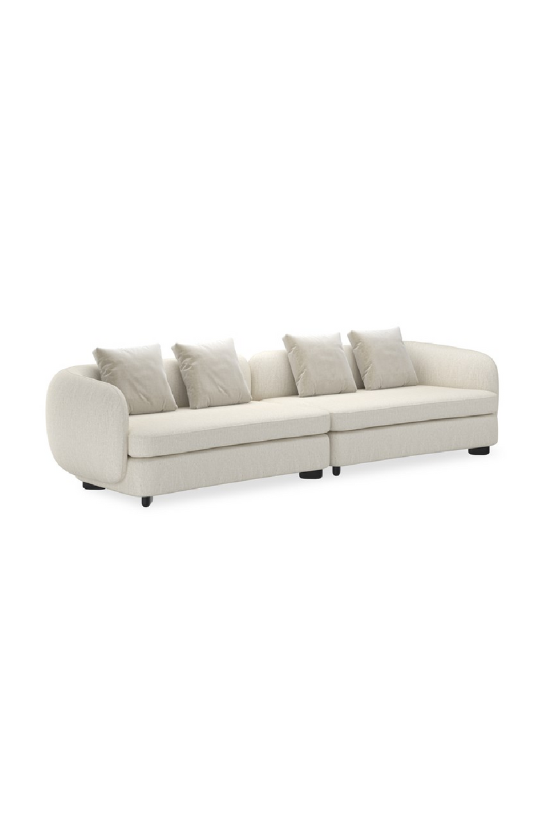 Fauteuil d’Angle en Lin Ivoire | Caracole Lumi | OROA.fr