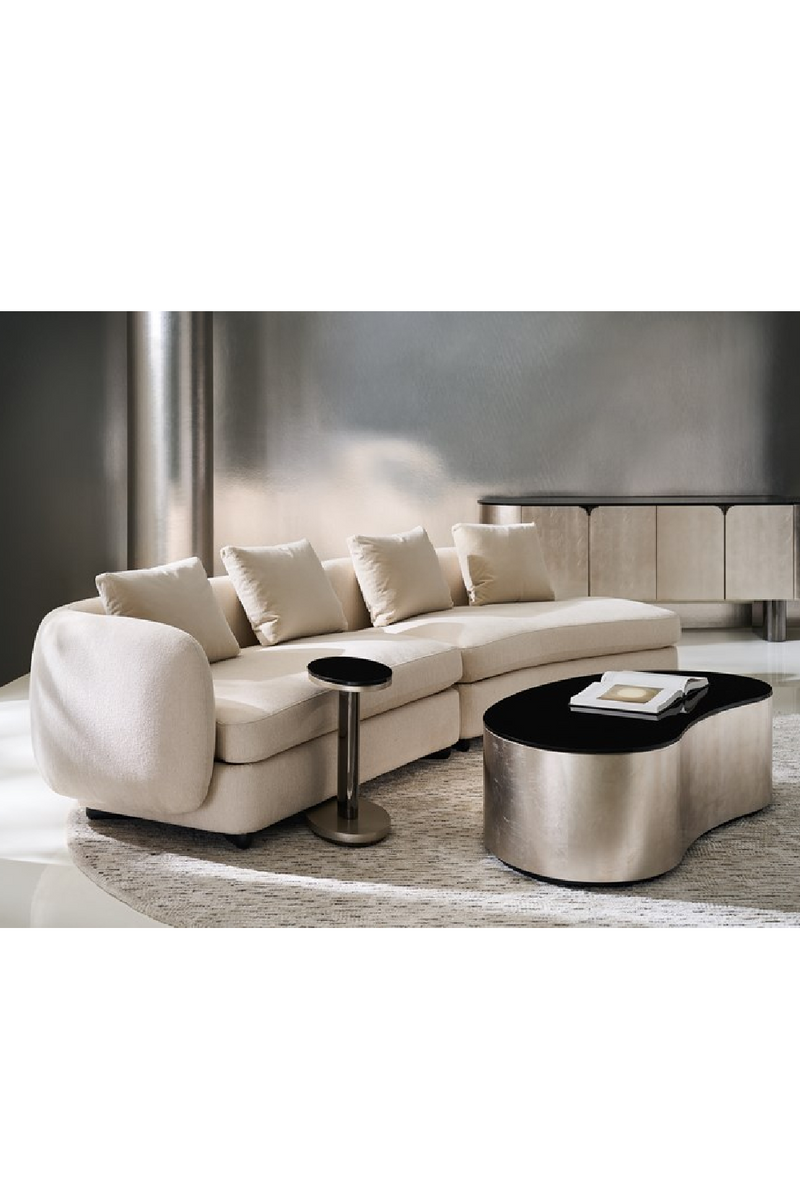 Fauteuil d’Angle en Lin Ivoire | Caracole Lumi | OROA.fr