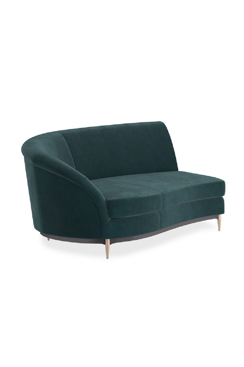 Canape d’Angle en Velours Vert | Caracole Three's Company | OROA.fr