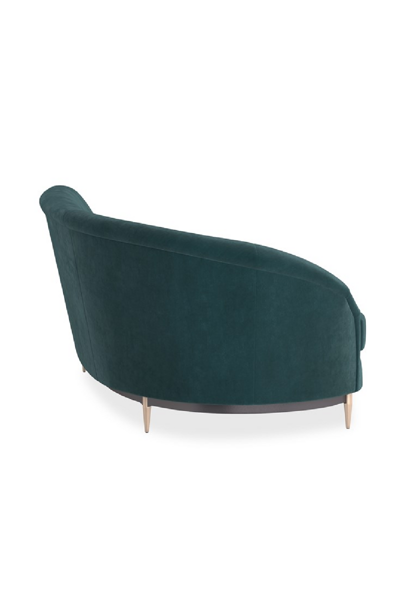 Canape d’Angle en Velours Vert | Caracole Three's Company | OROA.fr